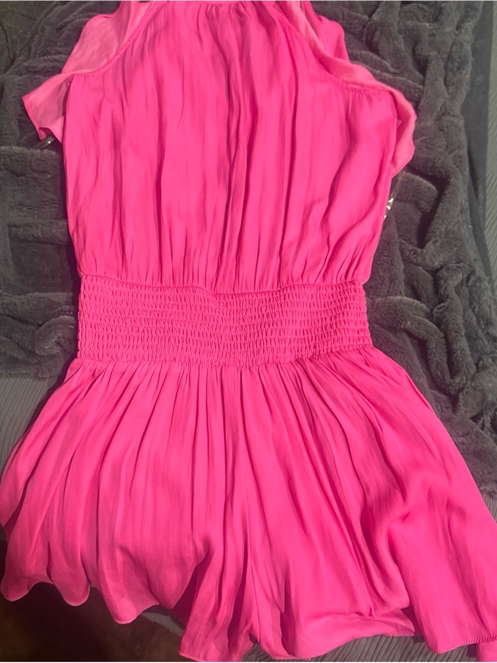 Women’s DO+BE Pink Halter romper  with Smocked Waist small